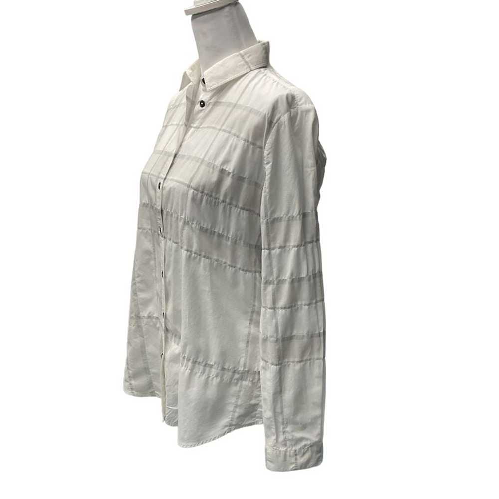 Burberry Brit Women's Button Down Shirt Size M Wh… - image 2