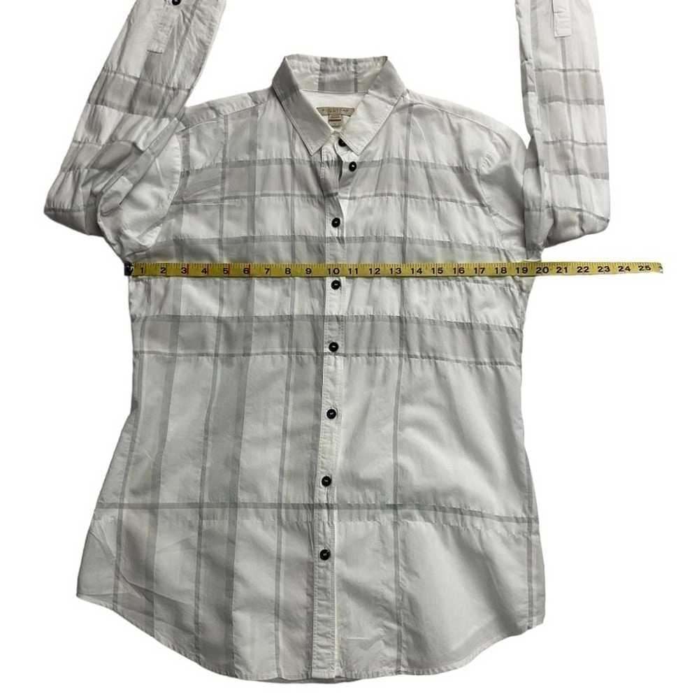 Burberry Brit Women's Button Down Shirt Size M Wh… - image 6