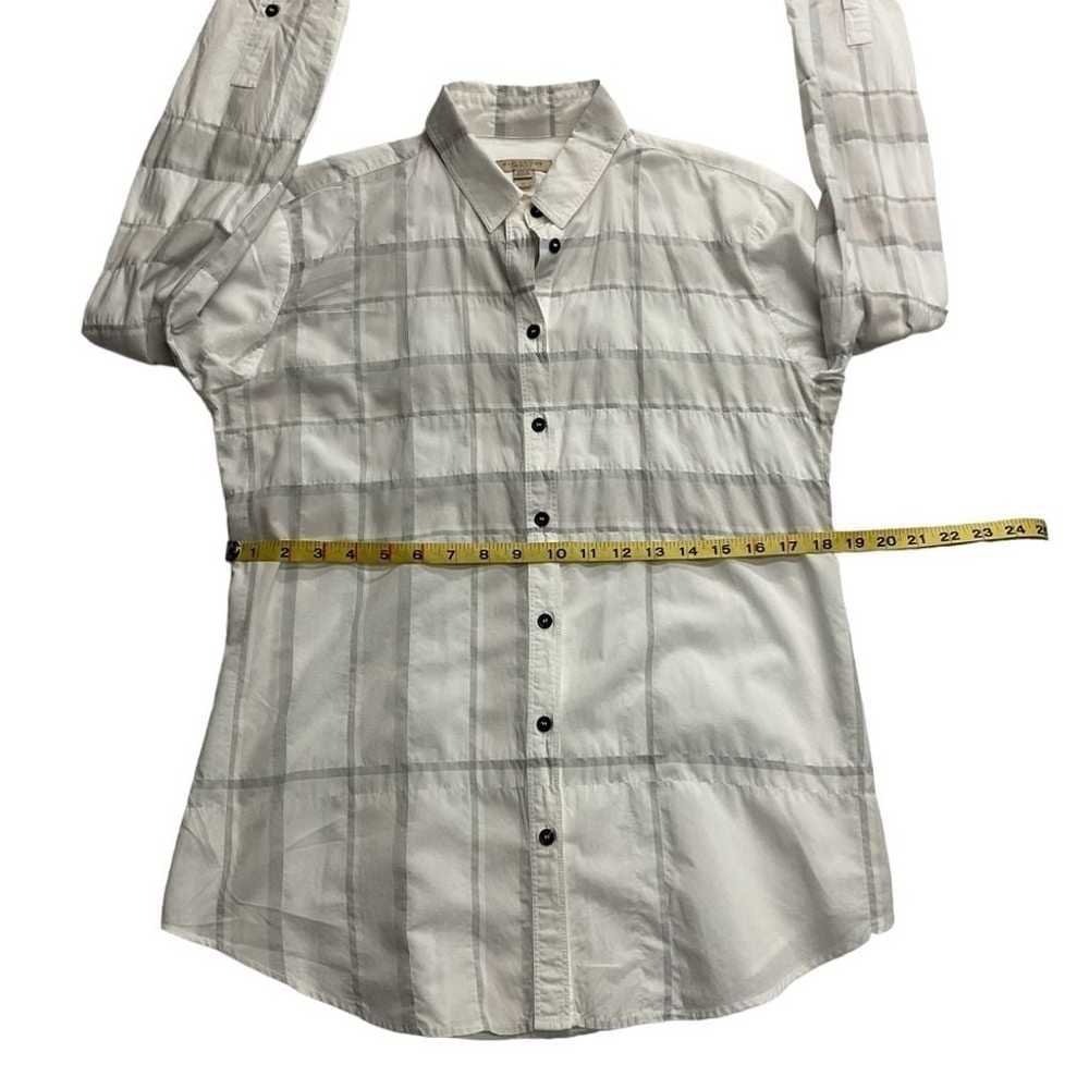 Burberry Brit Women's Button Down Shirt Size M Wh… - image 7