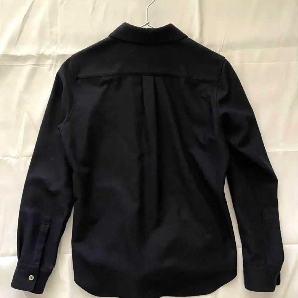 Navy bathrobe, long sleeve shirt, size M - image 5