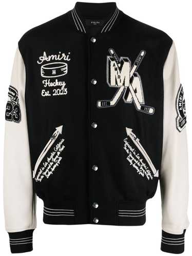 Amiri o1w1db10125 Logo-Appliqué Varsity Jacket in… - image 1