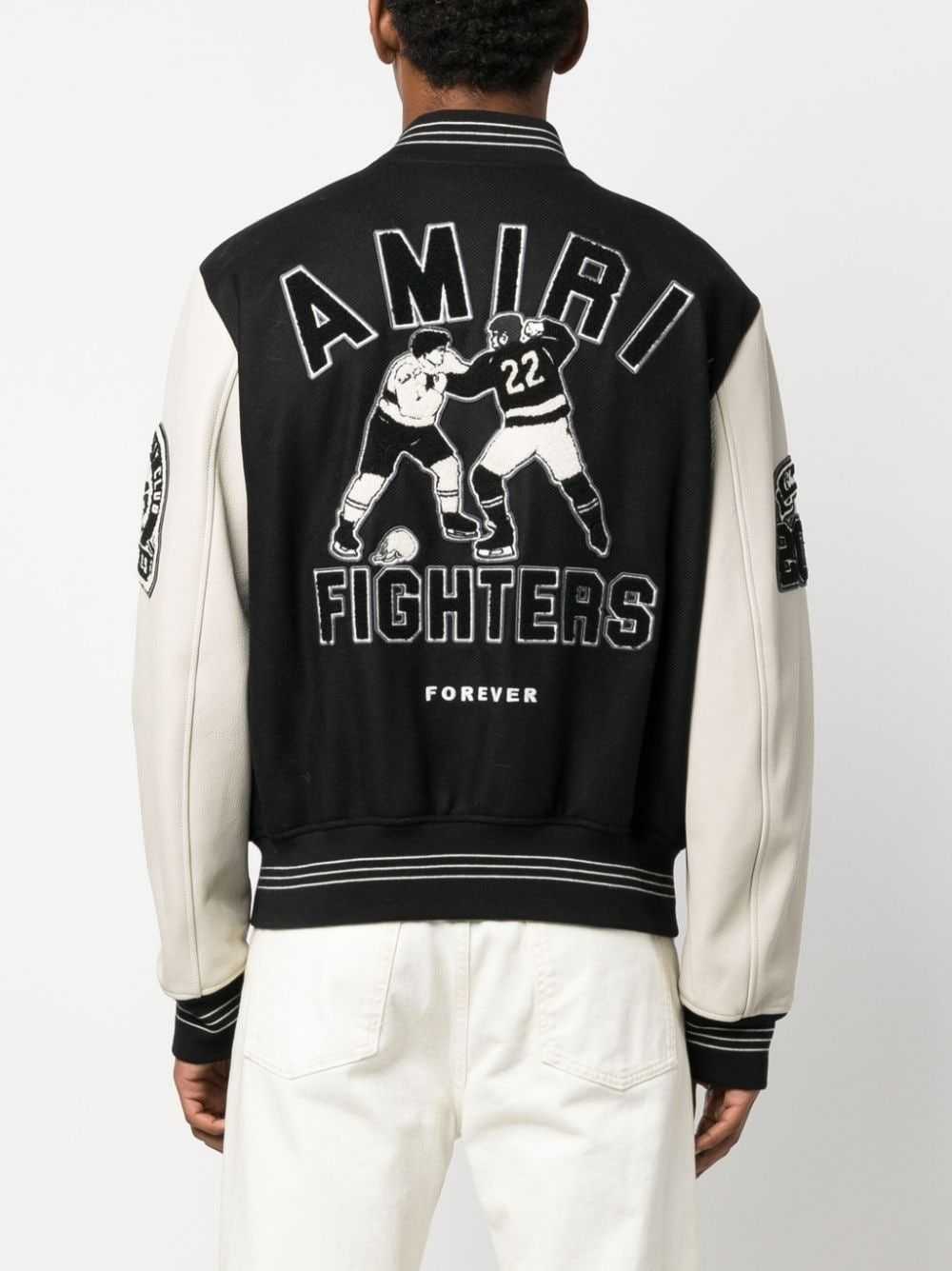 Amiri o1w1db10125 Logo-Appliqué Varsity Jacket in… - image 4