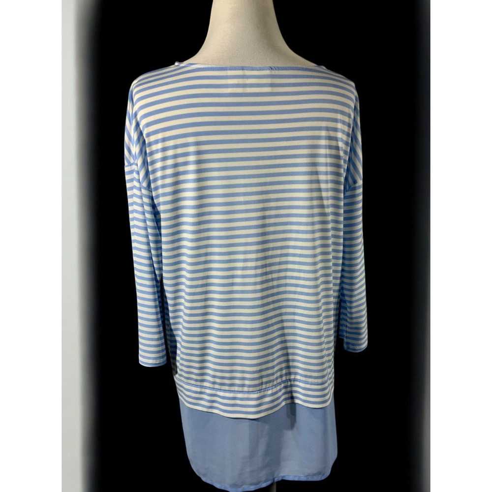 Chicos Chicos Quarter Sleeve Blue White Lightweig… - image 6