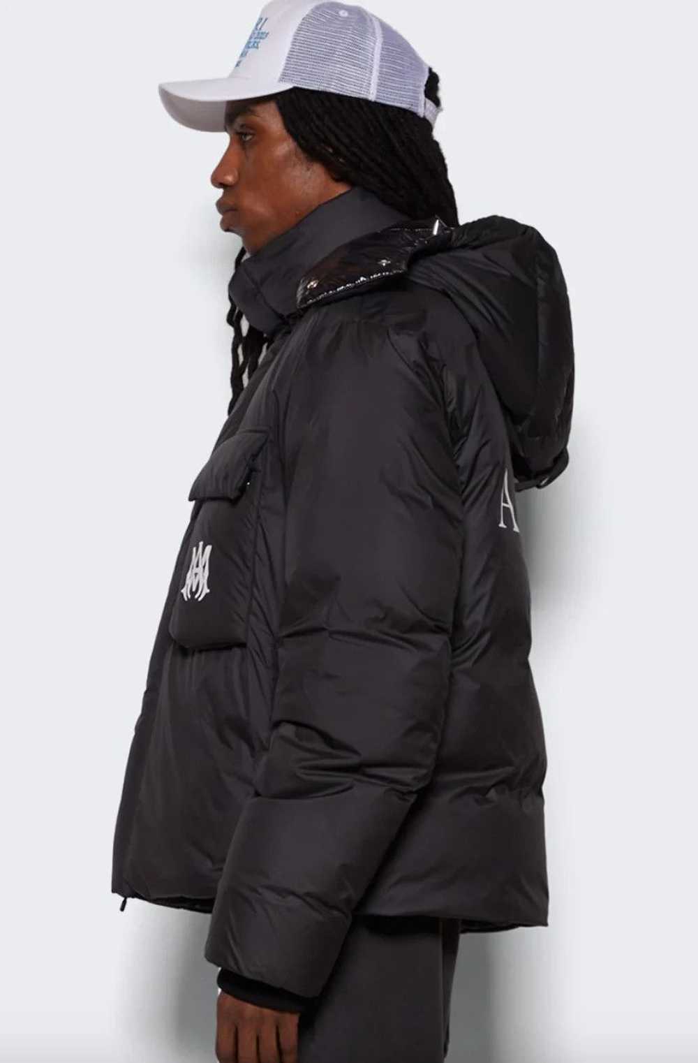 Amiri o1w1db10125 Hooded Down Puffer Jacket in Bl… - image 3