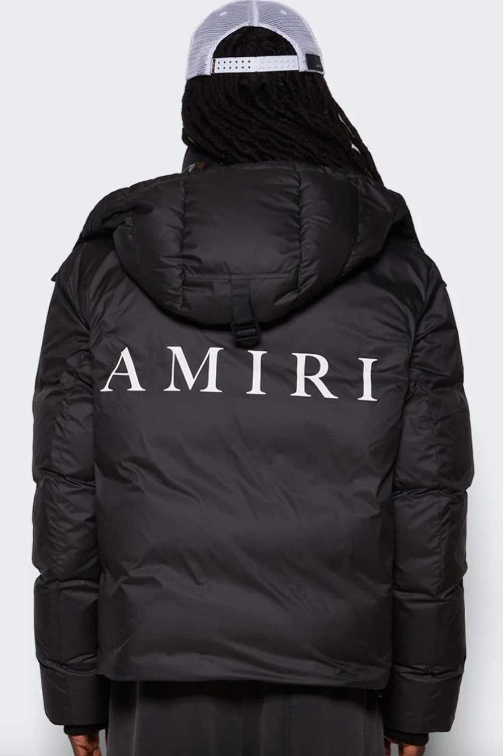 Amiri o1w1db10125 Hooded Down Puffer Jacket in Bl… - image 4