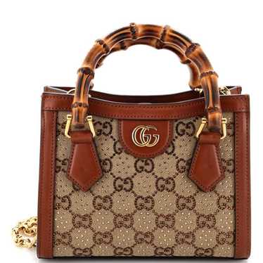 Gucci Diana Nm Bamboo Handle Tote Crystal Embelli… - image 1