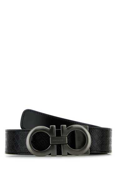 Salvatore Ferragamo Black Leather Reversible Belt