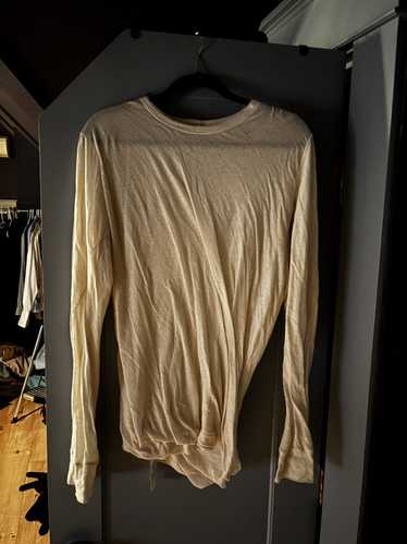 Rick Owens Double Layer Long Sleeve “Natural” Shir