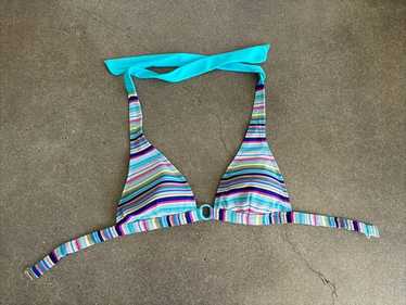 Guess multi color striped triangle string bikini … - image 1