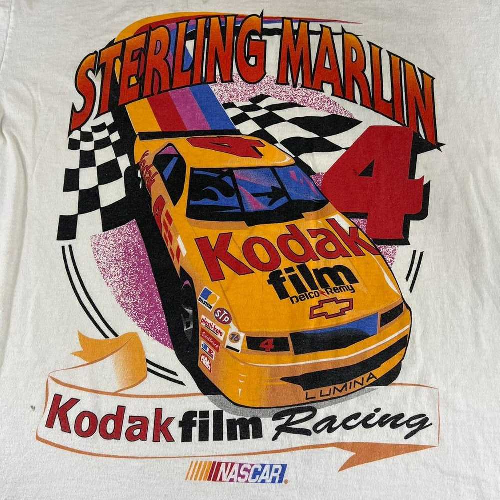 Other Vintage Nascar Sterling Marlinq Kodak Tee S… - image 3