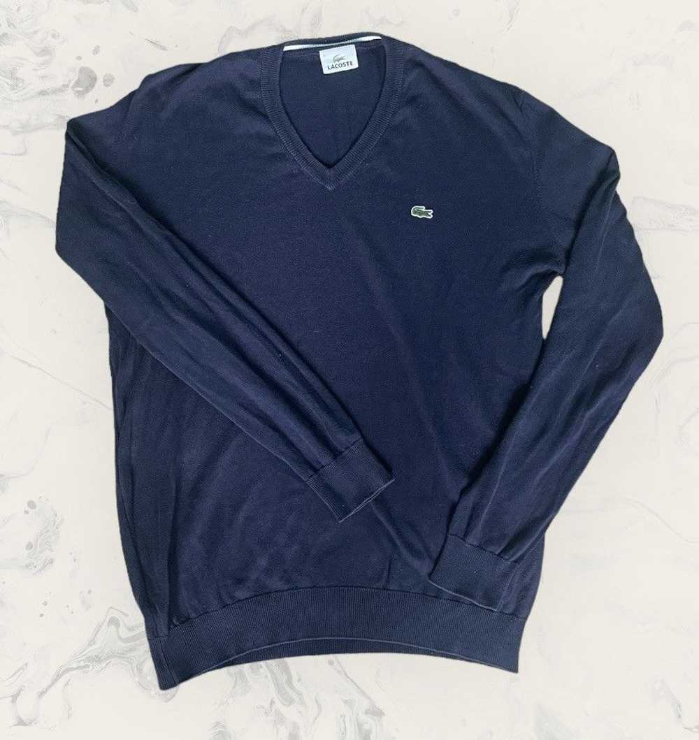 Lacoste × Luxury × Vintage Vintage Lacoste V Neck… - image 1