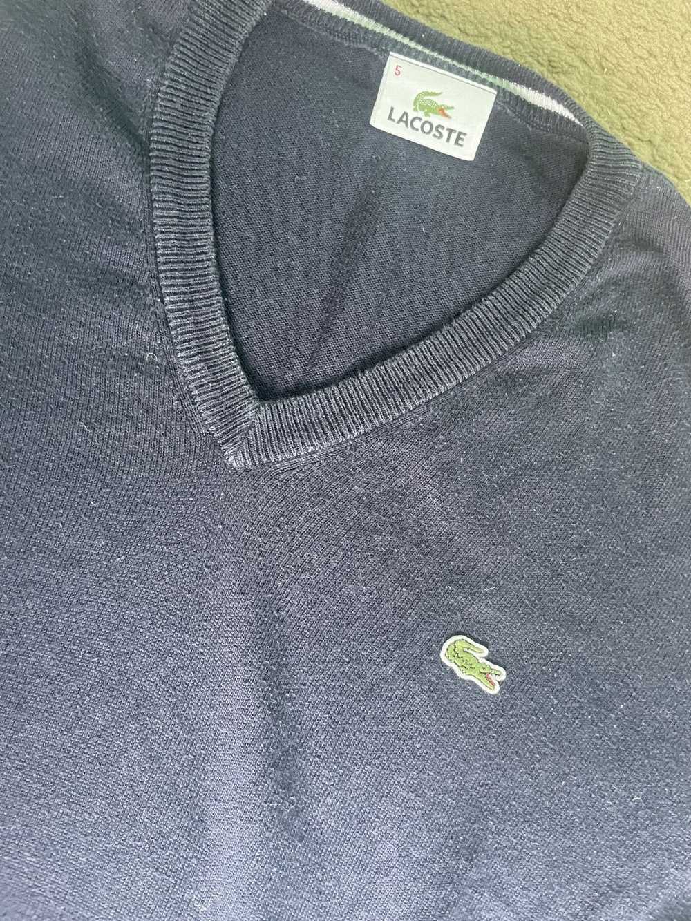 Lacoste × Luxury × Vintage Vintage Lacoste V Neck… - image 2