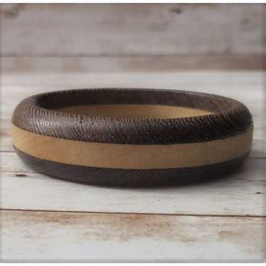 Vintage Vintage Bracelet / Bangle Wooden Two Tone - image 1