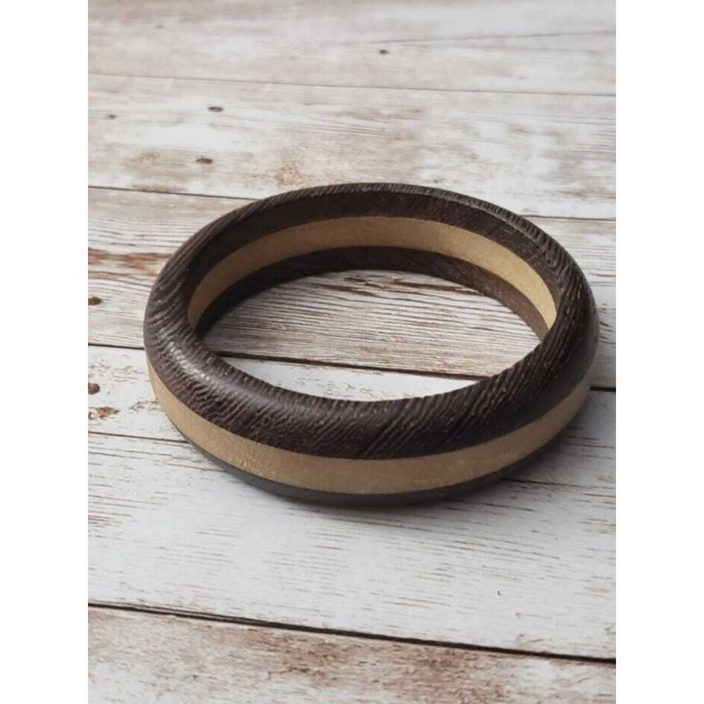 Vintage Vintage Bracelet / Bangle Wooden Two Tone - image 3