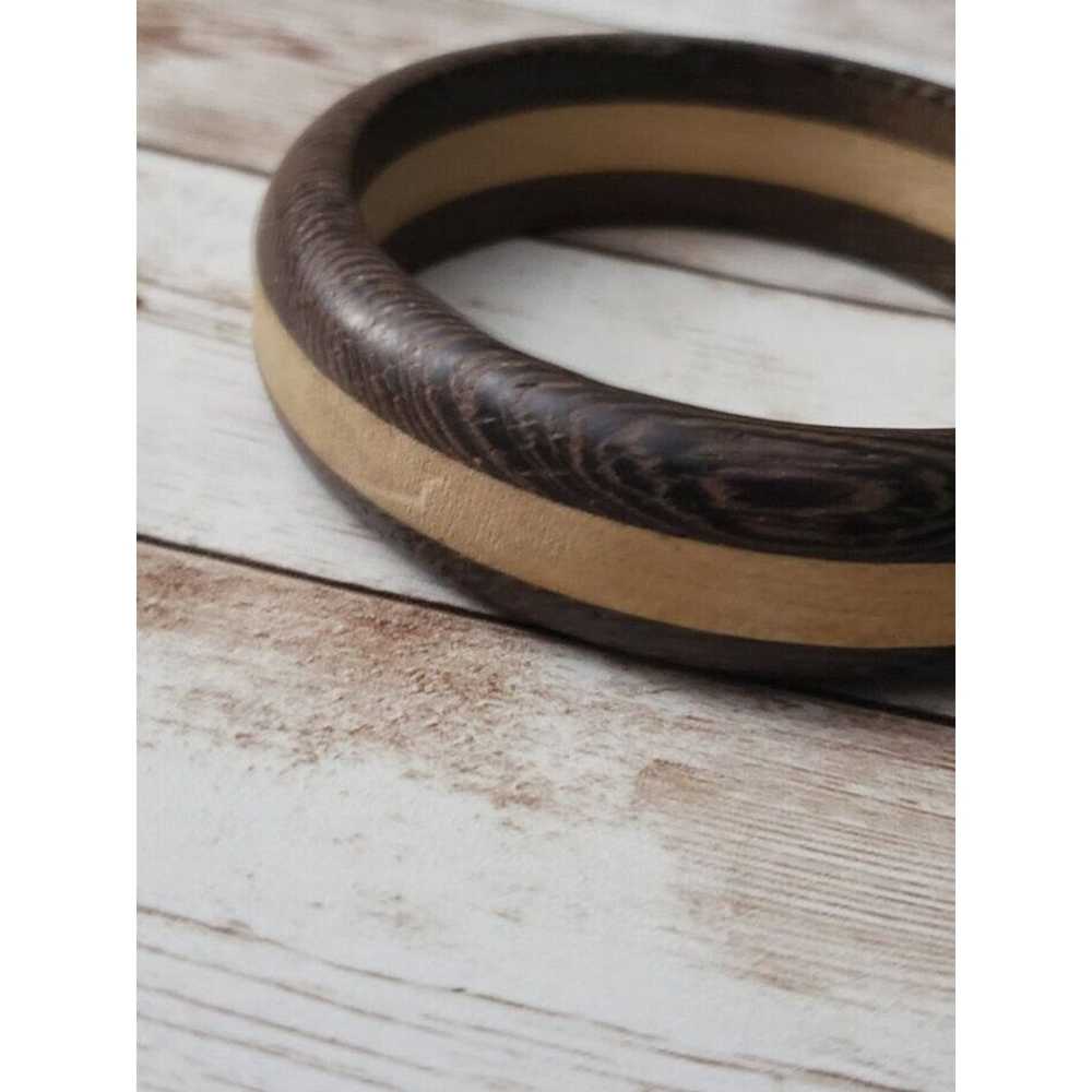 Vintage Vintage Bracelet / Bangle Wooden Two Tone - image 4