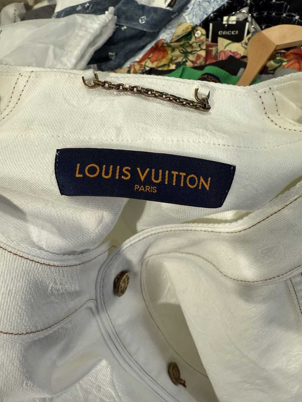 Louis Vuitton Louis Vuitton White Denim Monogram … - image 6