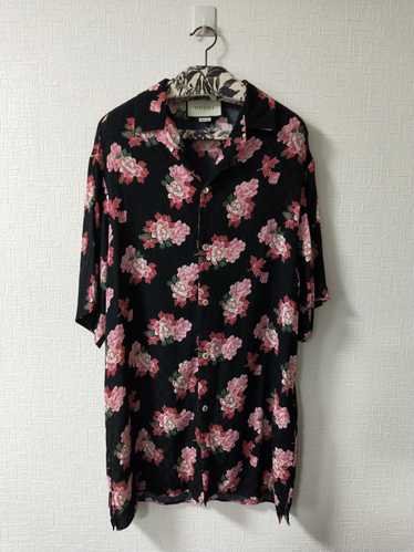 Gucci Peony Print Silk Shirt