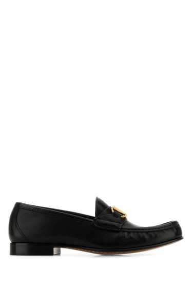 Valentino Garavani Black Leather Vlogo Loafers - image 1