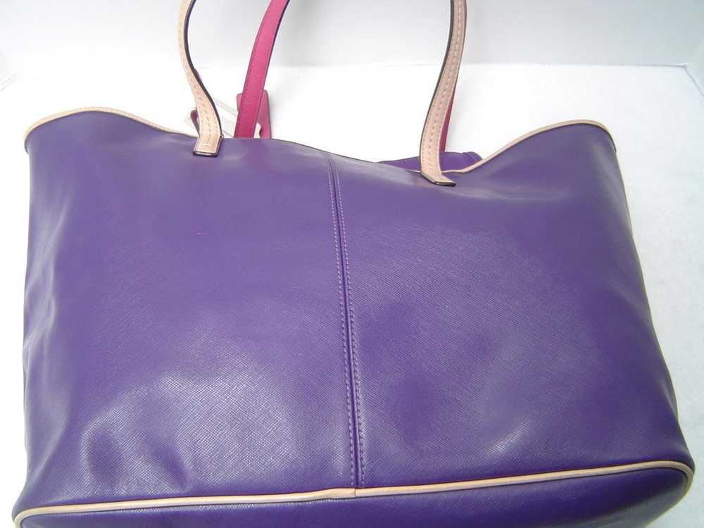 AUTHENTIC COACH PURPLE SAFFIANO LEATHER METRO TOT… - image 12