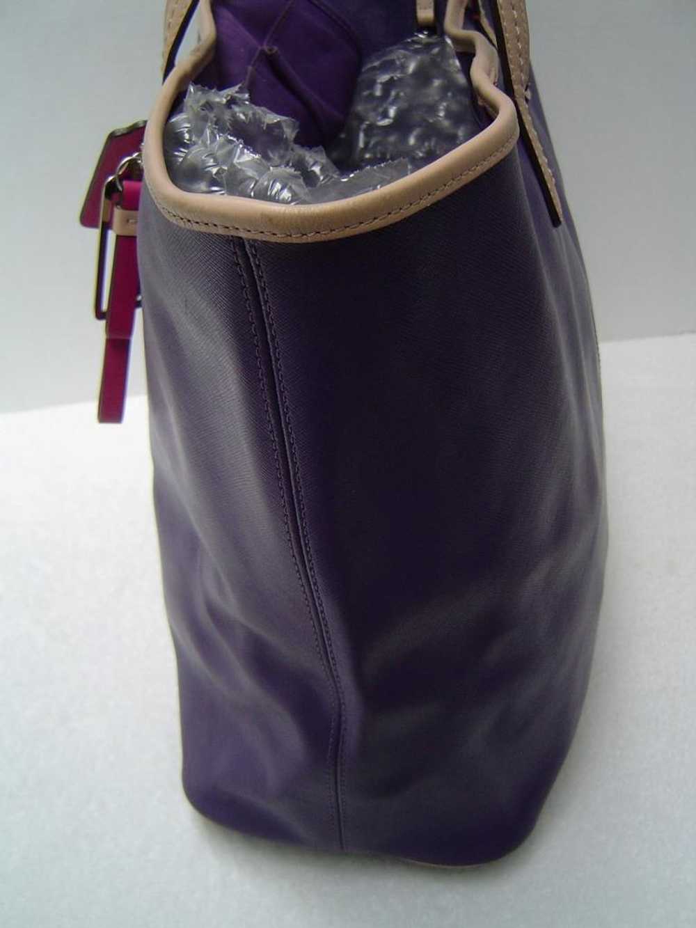 AUTHENTIC COACH PURPLE SAFFIANO LEATHER METRO TOT… - image 2