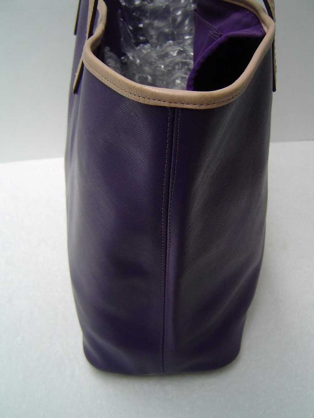 AUTHENTIC COACH PURPLE SAFFIANO LEATHER METRO TOT… - image 4