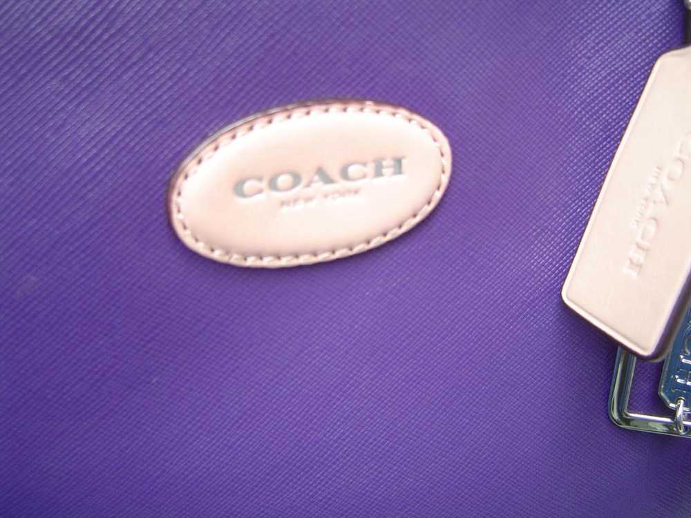 AUTHENTIC COACH PURPLE SAFFIANO LEATHER METRO TOT… - image 6