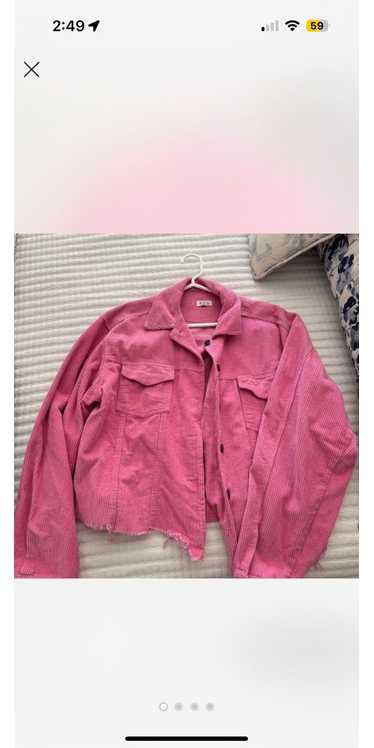 Other POL Pink Worn Denim Jacket