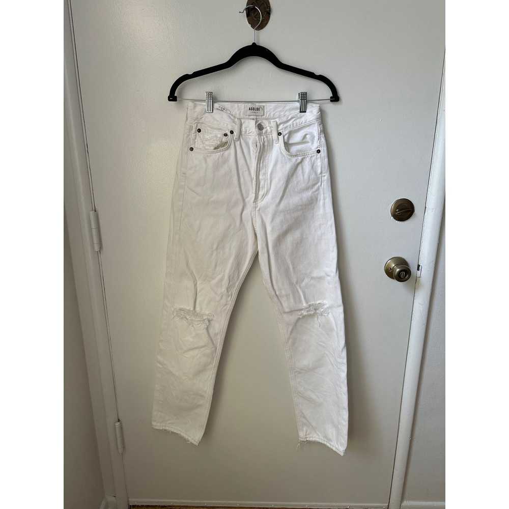 Agolde AGOLDE 90s Loose Distressed Jeans White - image 3