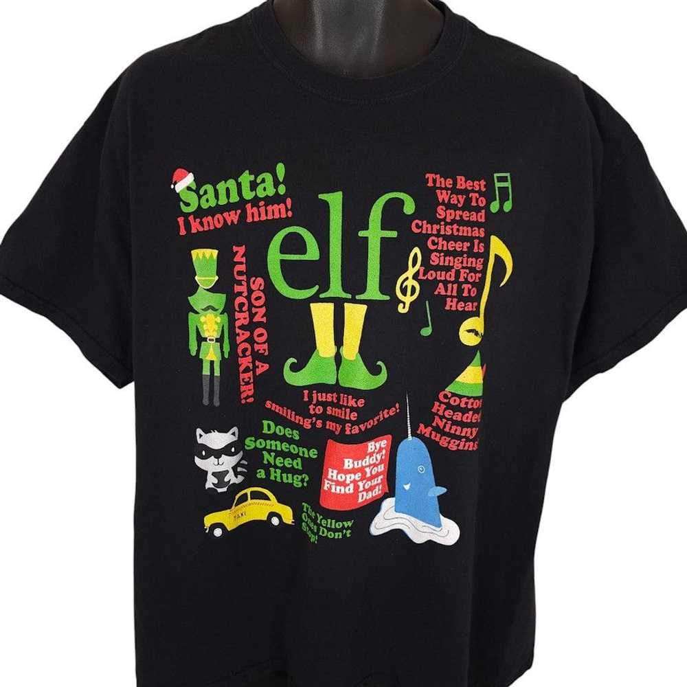 Gildan Elf Movie T Shirt Mens Size XL Black Chris… - image 1