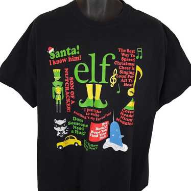 Gildan Elf Movie T Shirt Mens Size XL Black Chris… - image 1