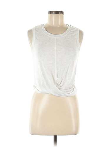 Athleta Women White Sleeveless T-Shirt M