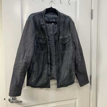 Armani jeans leather jacket - Gem