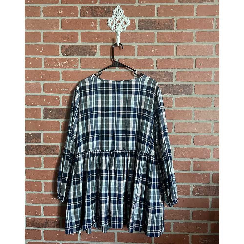 Lane Bryant | Long Sleeve V-Neck Plaid Babydoll P… - image 7