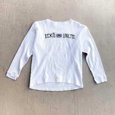 Ecko Unltd. Ecko UNLTD. White Waffle Knit Thermal 