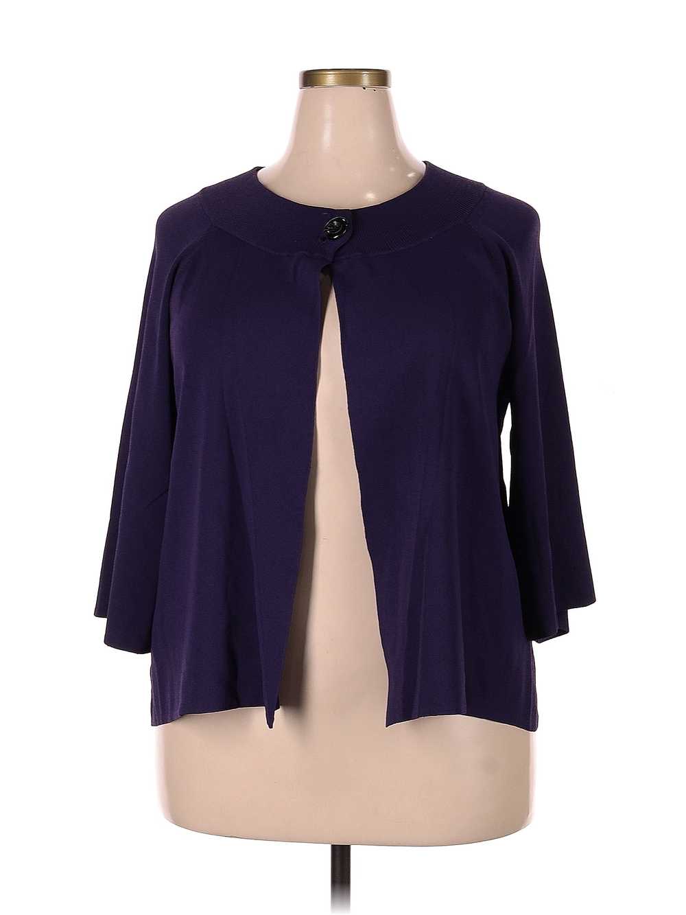 DressBarn Women Purple Cardigan 2X Plus - image 1