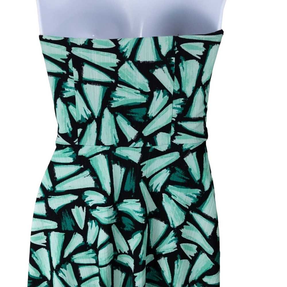 Candies Strapless Black Teal Mini Dress, Size 12 - image 4