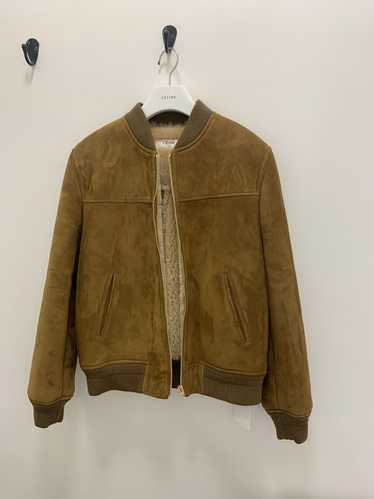 Celine Rectangle Teddy Shearling Jacket in Havana