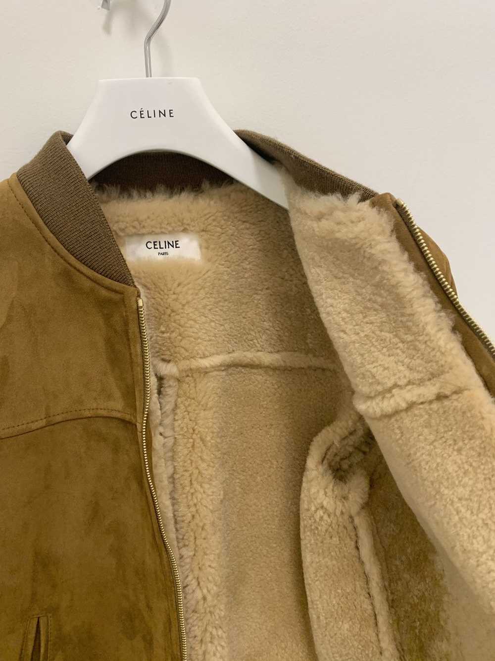 Celine Rectangle Teddy Shearling Jacket in Havana - image 5