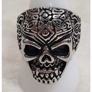 Stussy/ring/l/stainless/blk/skull - Gem