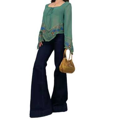 Wide Leg Denim Flares (S)