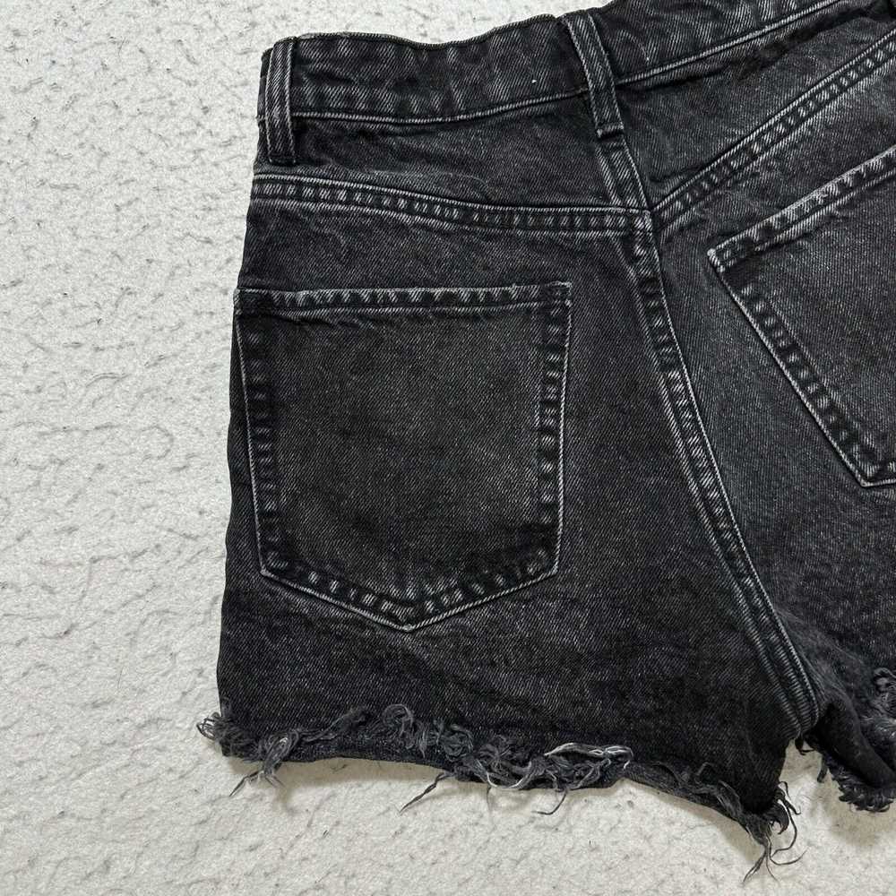 Zara Zara 0 High Rise Jean Shorts Distressed Blac… - image 8