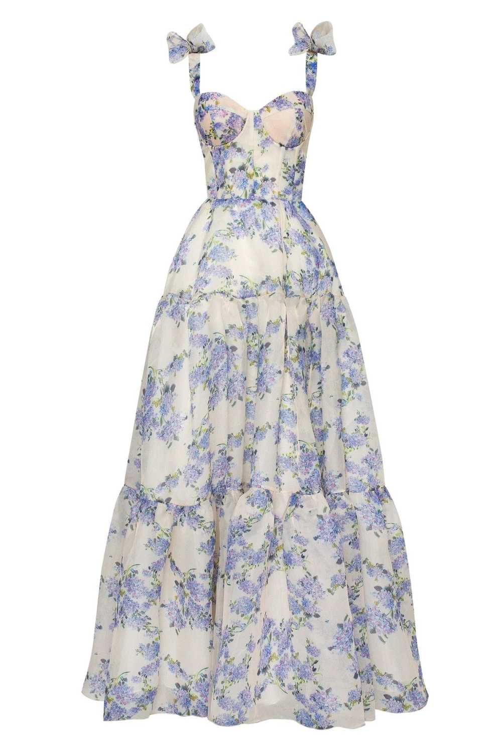 Milla Hydrangea Tender floral maxi tie-strap dress - image 1