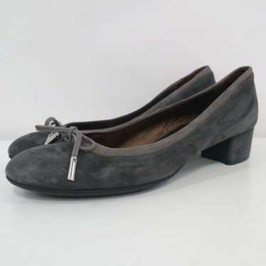 AGL AGL Ballet Pumps 8.5 Kristin Suede Leather Rou