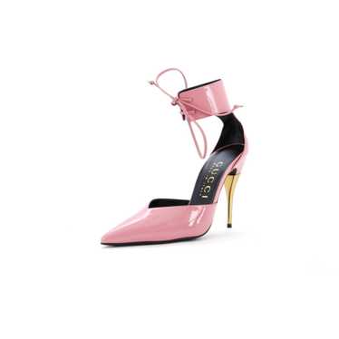 GUCCI Women's Laced Up Ankle Cuff Pumps Patent - image 1