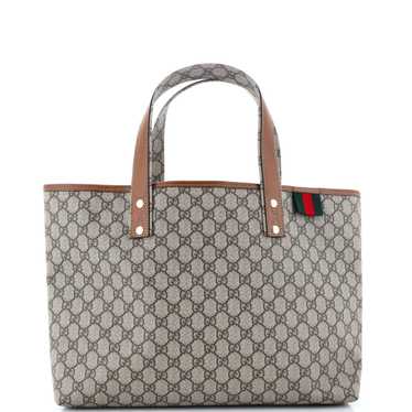 GUCCI Web Loop Tote GG Coated Canvas Medium