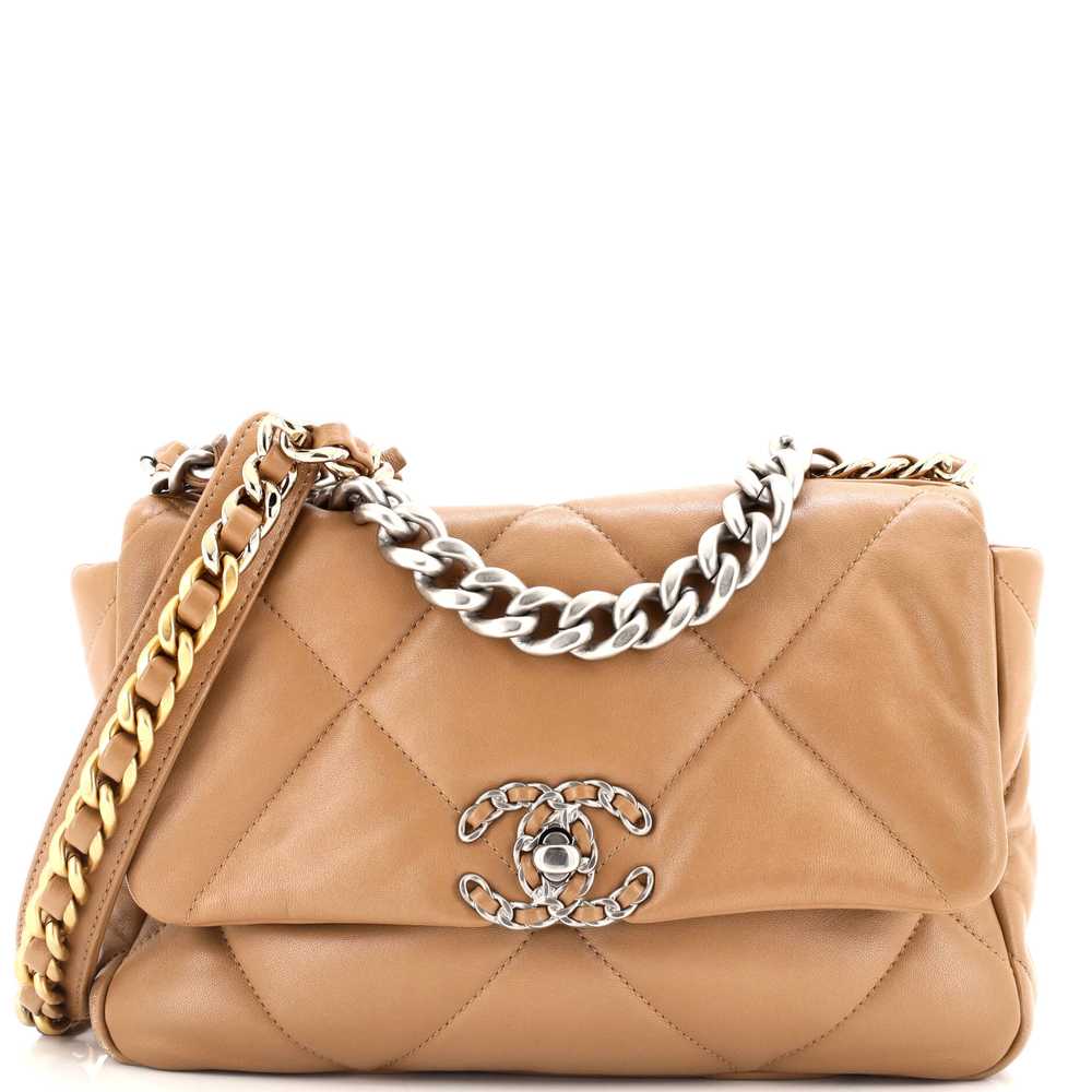 CHANEL 19 Flap Bag Quilted Leather Medium - image 1