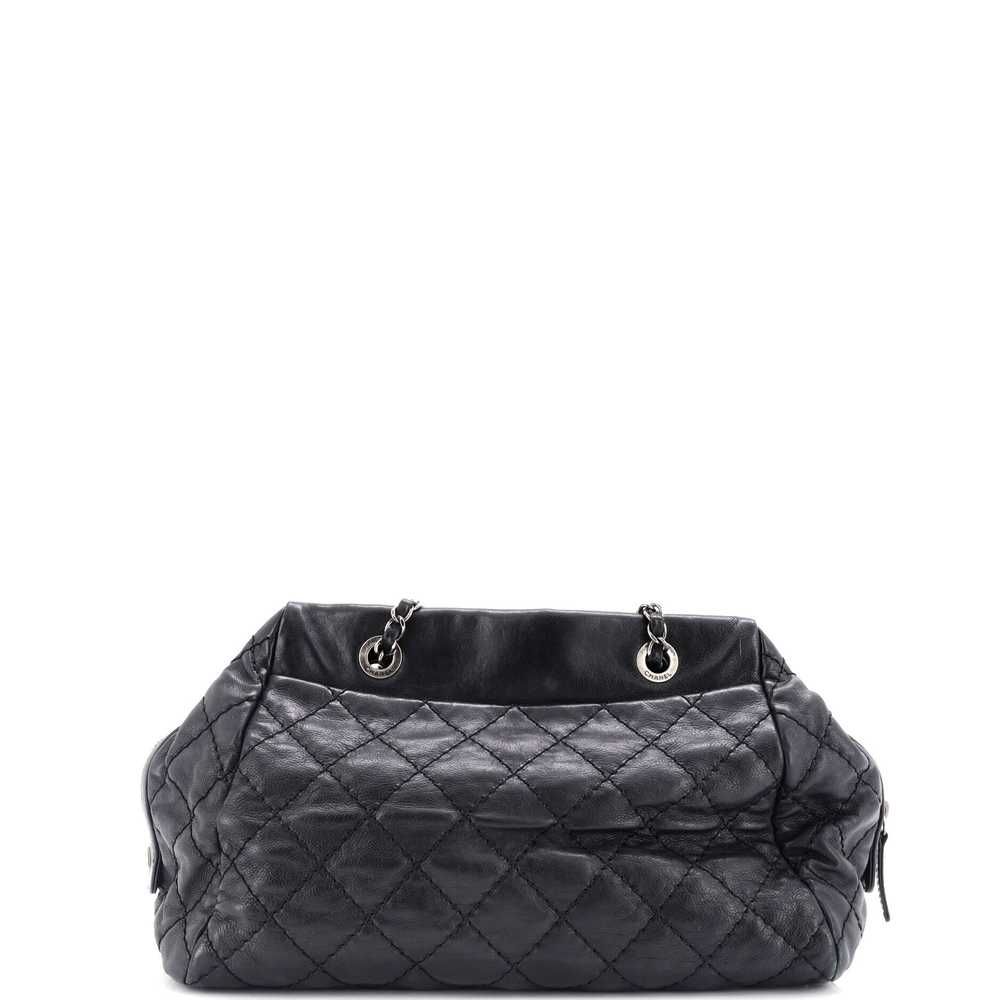 CHANEL Stitch It Bowling Bag Quilted Leather Medi… - image 4