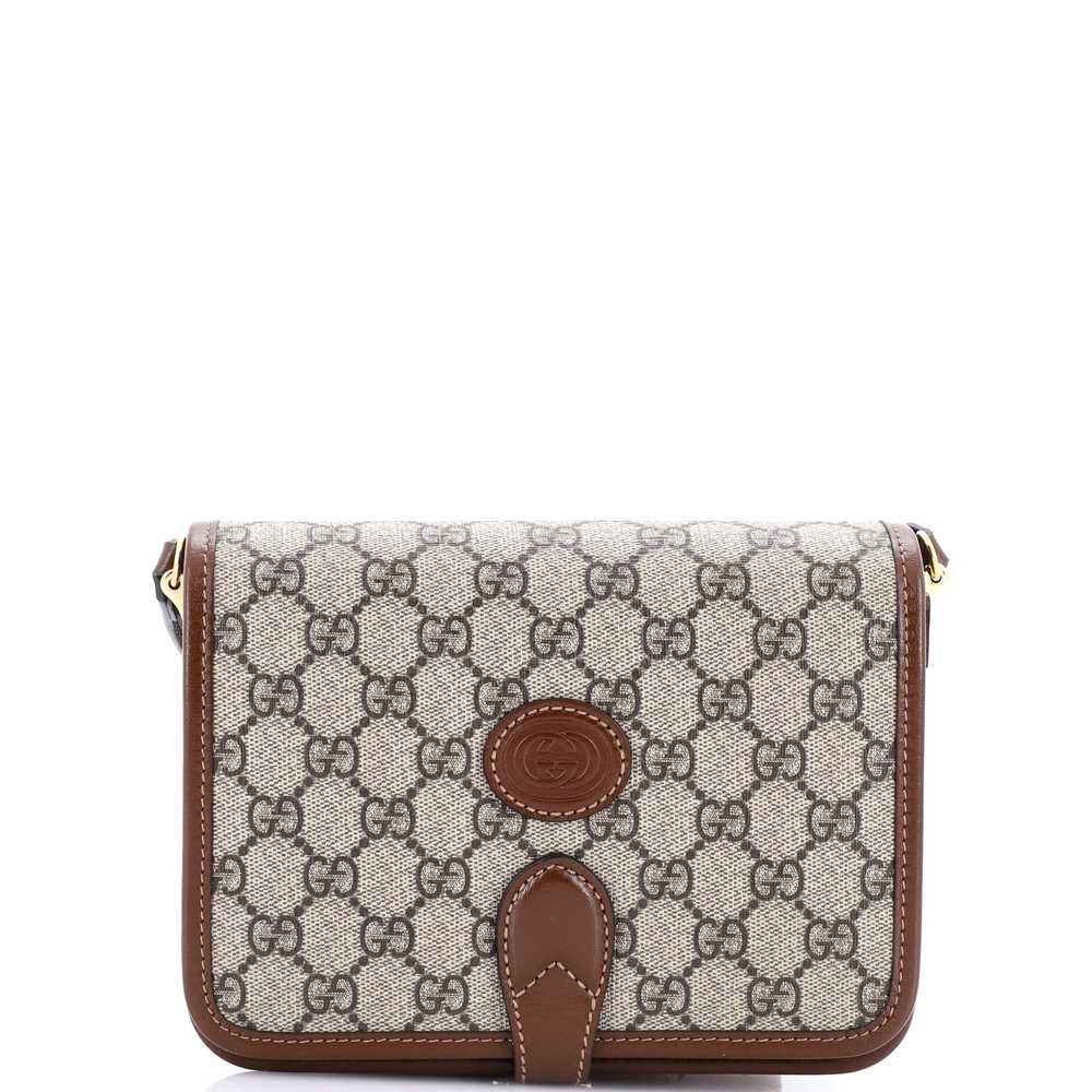 GUCCI Interlocking G Patch Messenger Bag GG Coate… - image 1