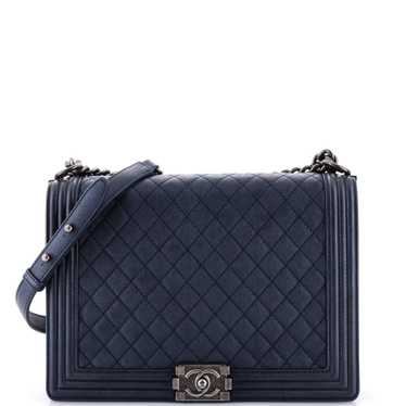 CHANEL Boy Flap Bag Quilted Goatskin Large