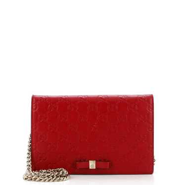 GUCCI Signature Wallet on Chain Guccissima Leather